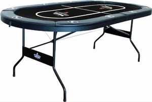 שולחן פוקר אליפטי מתקפל 213 ס"מ HOT HAND POKER בצבע שחור סופרליג, מק"ט 815401 שולחן פוקר אליפטי מתקפל 213 ס"מ HOT HAND POKER בצבע שחור סופרליג, מק"ט 815401