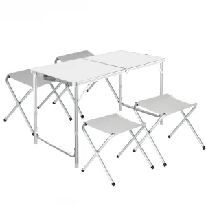 שולחן מתקפל + 4 כיסאות 120X60 ס"מ